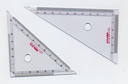 12cm三角定規 イカリボシパルカラー定規 (PT-4）