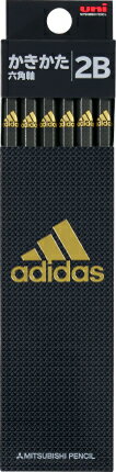 アディダス(AI04）[adidas]鉛筆5601　6角　(2B）(かきかたえんぴつダース箱入）(K56012B）