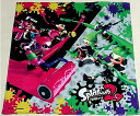 Splatoon2黒・グレー地・緑xピンク対決柄ハンカチ(SPT-761/4943777724365）