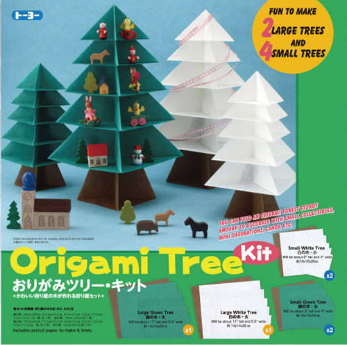 おりがみツリー・キット（紙で作るクリスマスツリー）（TY-414102）
