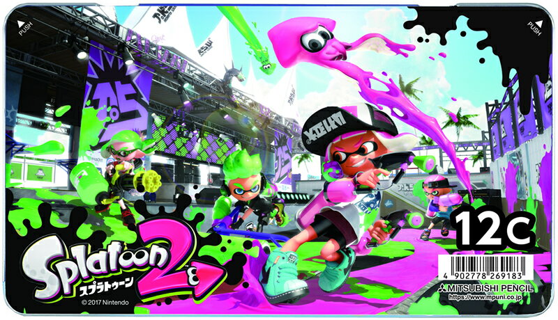 スプラトゥーン2[Splatoon2]（STS2）2021新学期色鉛筆12色（色えんぴつ12C）（K88012CSTS2）【鉛筆名入れ無料】
