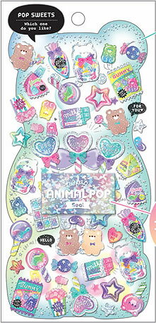 楽天市場 くまポップクーリア Q Lia ハピピあにまるポップシール Ql 紙 文具 ひかり