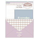 EVERYDAY CUTE PURPLEクラックス(CRUX)ダイヤ型封筒レターセット(封筒便箋セット)(CR102472)