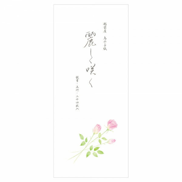 花結+(薔薇)NB社(エヌビー社)一筆箋(一言便箋(レター箋))(NB-4117104)