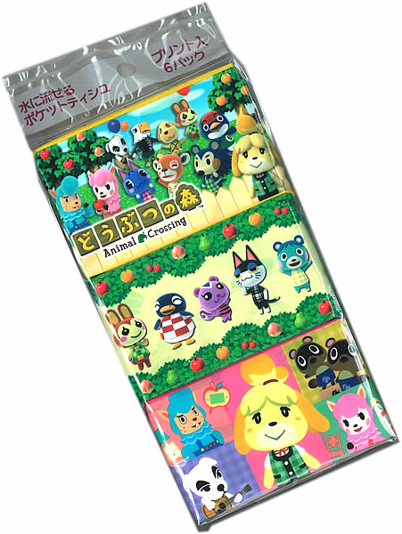 どうぶつの森ポケットティッシュ6個パック（4977033115581）