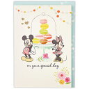 ディズニー(Disney)ミッキー&ミニーマウス/マカロンタワーオルゴールカード(誕生お祝い)バースデーカード(メッセージカード/グリーティングカード)(EAO...