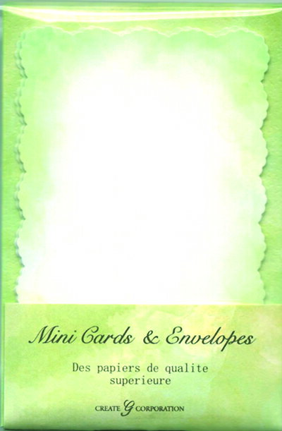 CreateG(クリエイトジー)ニュアンスグリーン ダイカットミニカードダイカットミニカードセット(ミニメッセージカード)(CGC1527)
