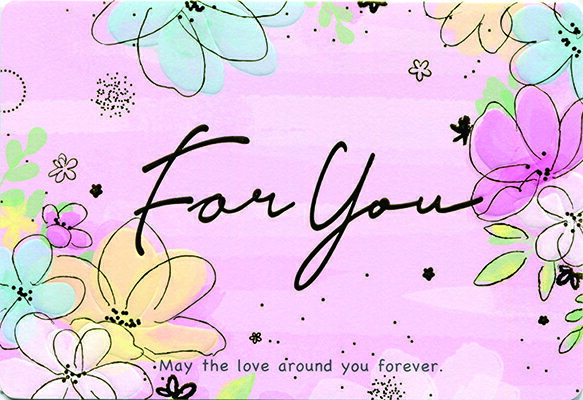 CreateG(クリエイトジー)FOR YOU(花柄/金箔押し)多目的カード(中紙付)(グリーティングカード/メッセージカード)(CGC1637)