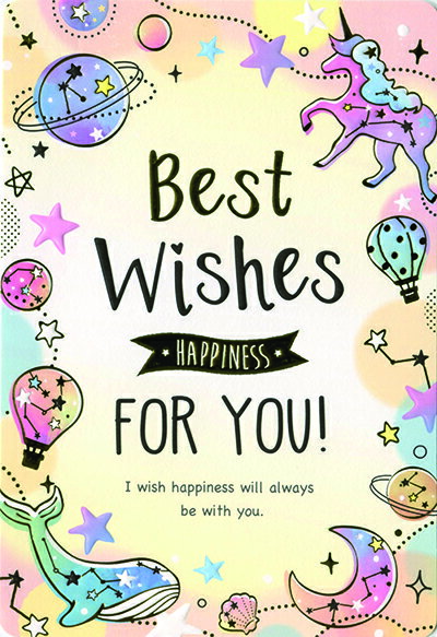 CreateG(クリエイトジー)BestWishes(パステルカラー)多目的カード(中紙付)(グリーティングカード/メッセージカード)(CGC1638)