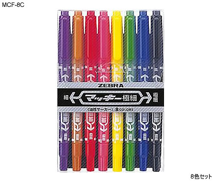 Rakuten - マッキー極細　8色セット[ゼブラ（ZEBRA）]油性マーカー（MCF-8C）