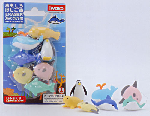 イワコーおもしろ消しゴムプリスターパックケシゴム　海のなかま（ER-brI010）(3)
