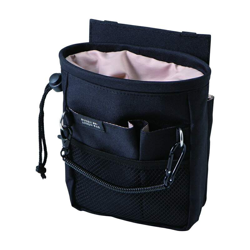 BunguApronBag（クツワ）簡単開閉できる巾着タイプ文具エプロンバッグ（BE024BK）