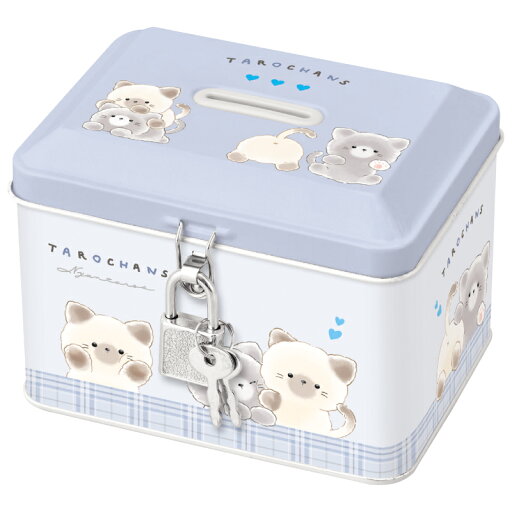 タロチャンズにゃんたろずクラックス(CRUX)カギ付き缶バンク(鍵付貯金箱)(CR126270) タロチャンズにゃんたろずクラックス(CRUX)カギ付き缶バンク(鍵付貯金箱)(CR126270)