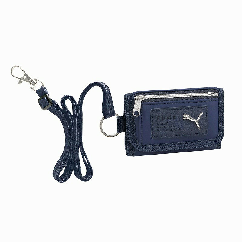 プーマ[PUMA]（クツワ）（ネイビー）3つ折りマルチウォレット超コンパクト！お札も入る多機能財布（キ..