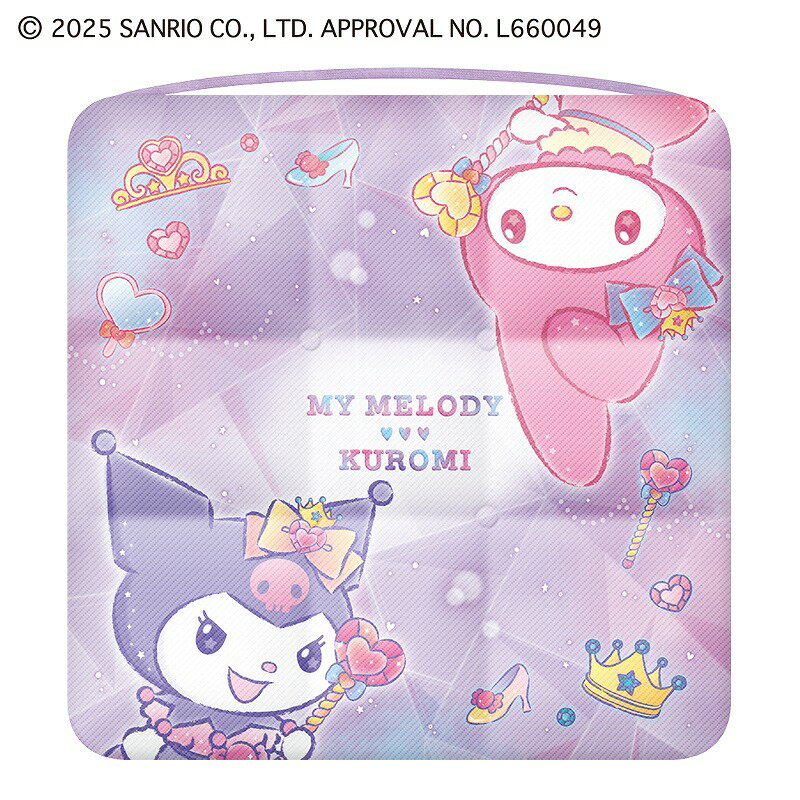 マイメロディ&クロミちゃん[MyMelody/KURIMI]サンリオ[SANRIO]キラキラドレス（カミオジャパン）スクールクッション((学校用座布団)ざぶとん)(kmj-306886)