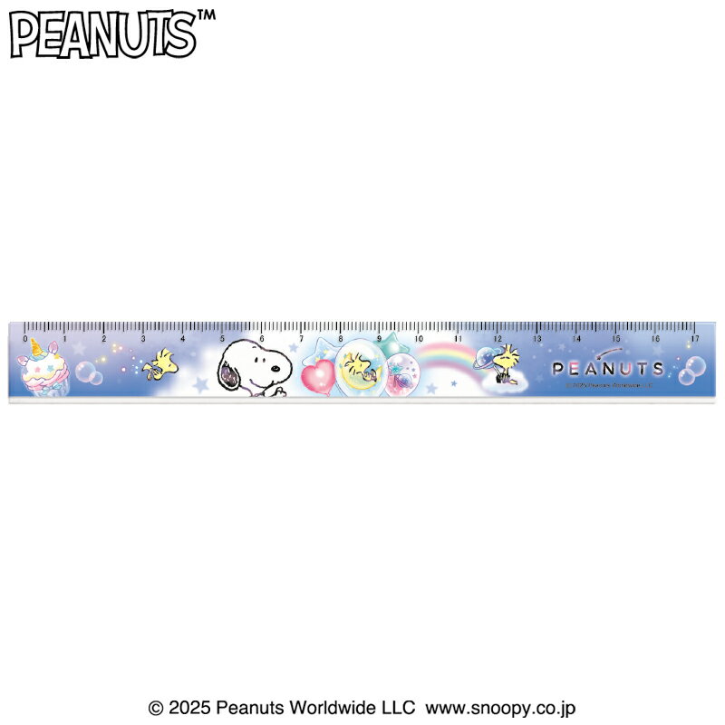 スヌーピー[Snoopy]PEANUTSクラックス（CRUX)スリム17cm定規(直定規)(CR133803)