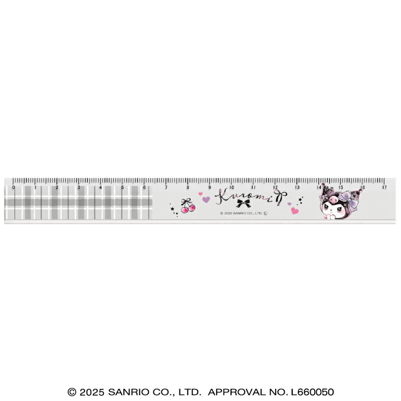 クロミちゃん[SanrioKURIMI]サンリオ（リボン）クラックス（CRUX)スリム17cm定規(直定規)(CR133836)