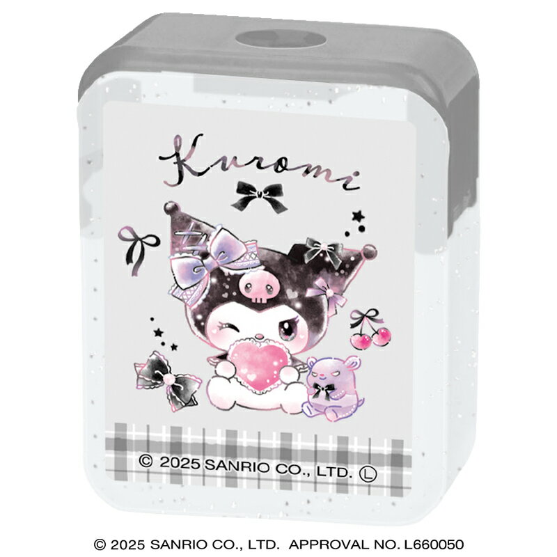 クロミちゃん[SanrioKURIMI]サンリオ（リボン）クラックス（CRUX)スクエア鉛筆削り(携帯用鉛筆削りハン..