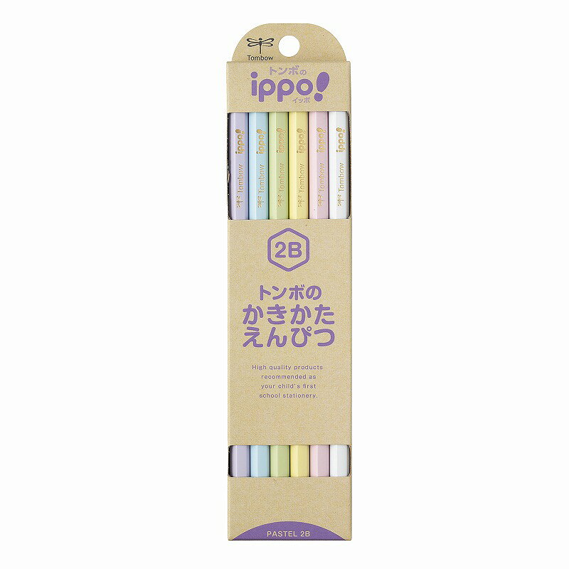 乐天商城 - ippo!（イッポ）トンボパステルかきかた鉛筆ダース2B（かきかたえんぴつ）(KB-KNPT01-2B)