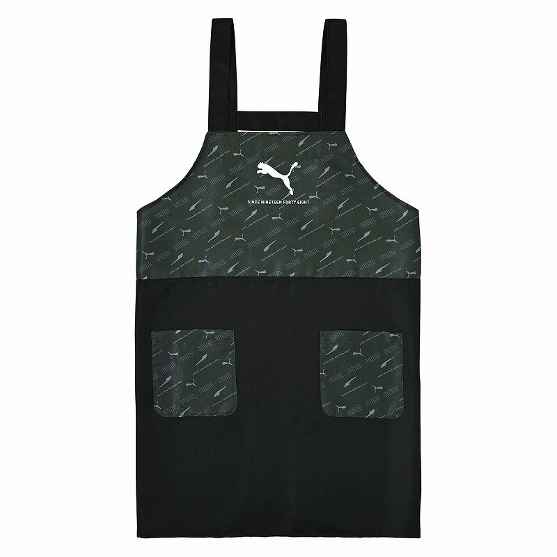 围裙 - プーマ[PUMA]（クツワ）被るだけで着られる！Kidsエプロン（160cm）ポケット2個付(PM581)