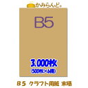 【送料無料】【B5】 クラフト用紙 未晒 3000枚 激安 クラフト紙