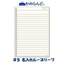 名入れ無料【B5】ルーズリーフ 50枚入り100ページ ギフトにも