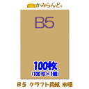 【B5】 クラフト用紙　 未晒 100枚●2点まで同梱可●