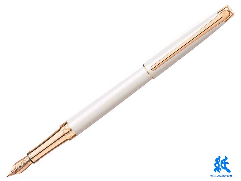 カランダッシュCARAND'ACHE 万年筆レマンスリムコレクション ホワイトローズゴールド 18金ペン先ロジウムコートF/M/B 4791-001