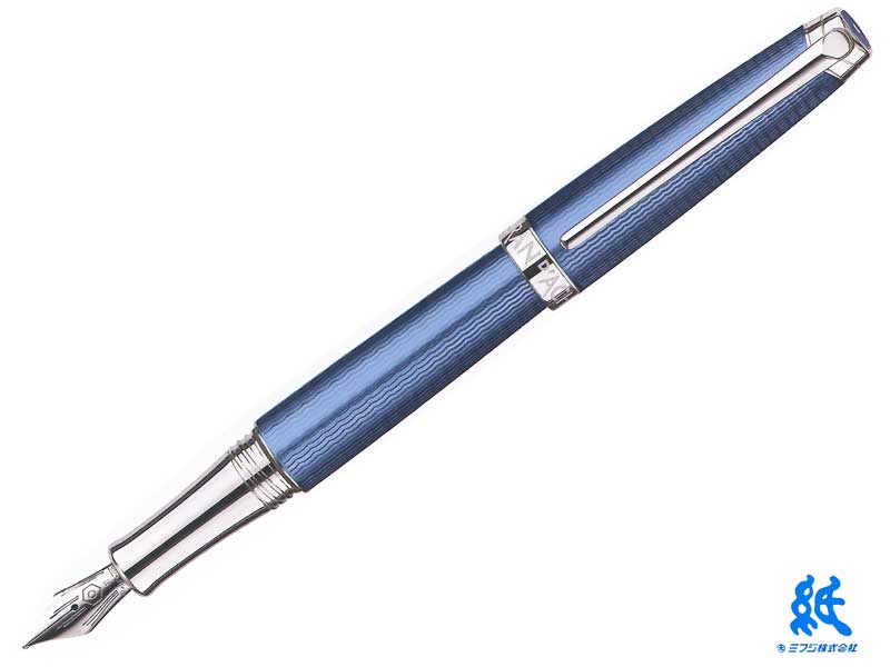 カランダッシュCARAND'ACHE 万年筆レマンコレクション グランブルー 18金ペン先ロジウムコートF/M/B 4799-168