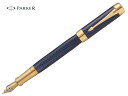 パーカーPARKER 万年筆デュオフォールドプレステージDUOFOLD ブルーシェブロンGT センテニアル 18金ペン先 F M