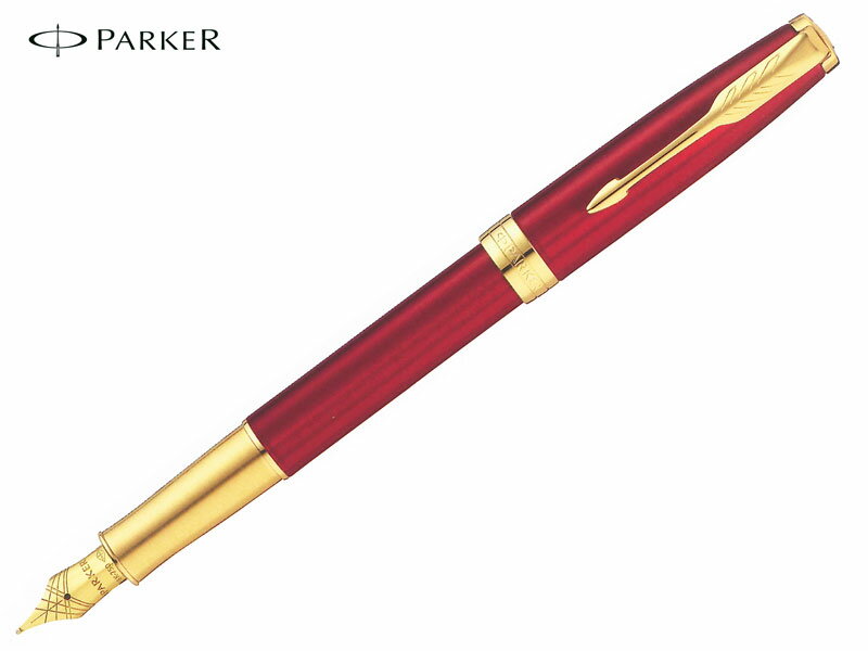 パーカーPARKER 万年筆ソネットSONNET レッドGT F細字 18金ペン先