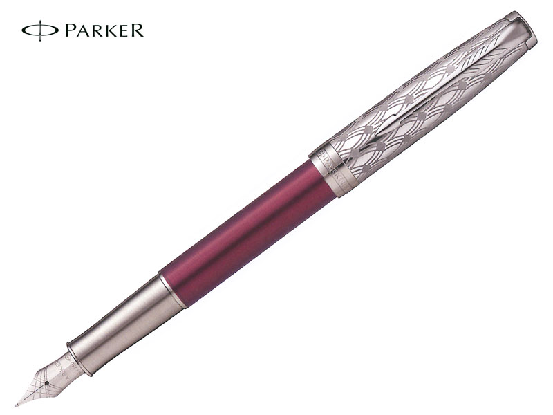 パーカー 万年筆 パーカーPARKER 万年筆ソネットSONNET プレミアムメタル＆レッドCT F/M 18金ペン先