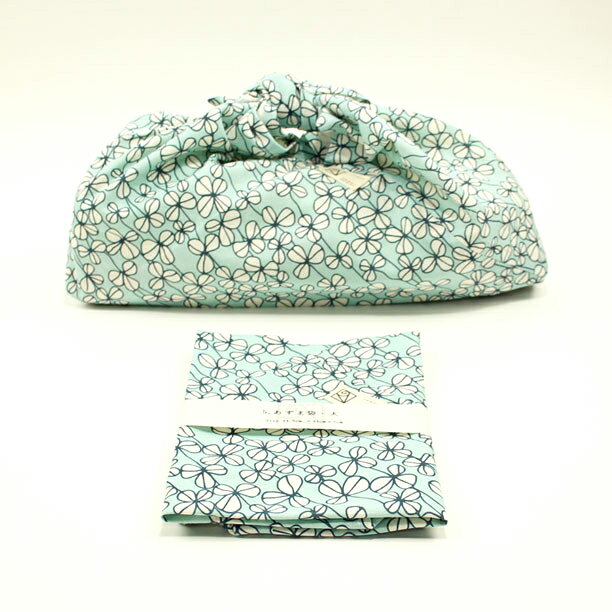 コットンリネンのあずま袋★四つ葉が多めのクローバー畑（大-41：B5サイズ）Made in Japan