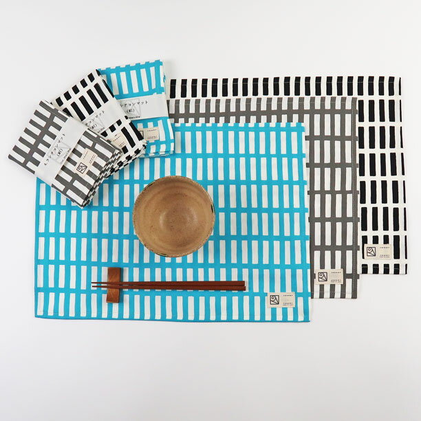 北欧格子のランチョンマット30×40cm(M1) Made in Japan