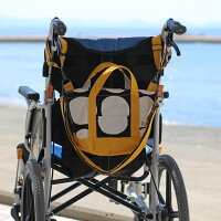 ドット柄帆布のトートバッグ(フタ+肩紐+車椅子ベルト付)SSサイズイエローMadeinJapan