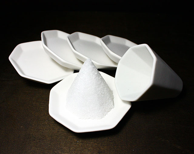 【盛塩セット】八角盛り塩セット小／素焼き八角皿５枚付き