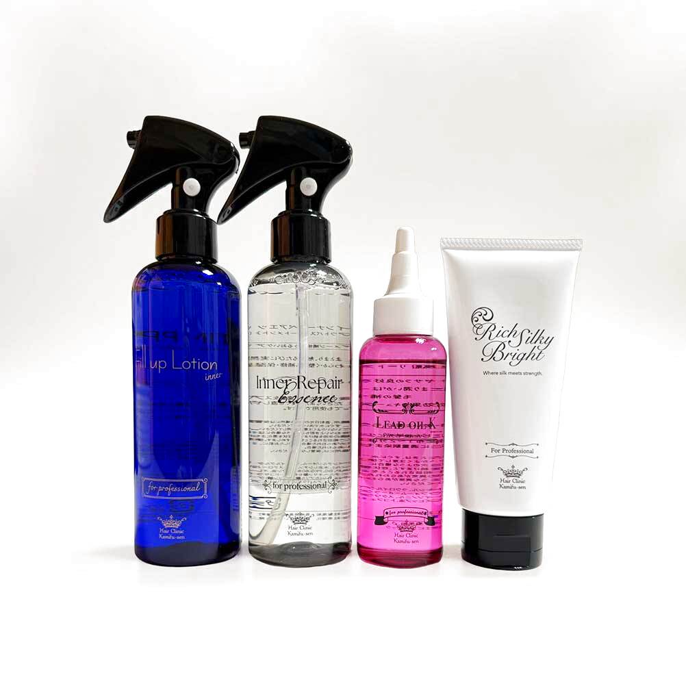 ダメージケア 髪質改善 【髪風船 ハイダメージ修正4本セット】 髪の傷み補修 縮毛矯正美容室 ヘアトリ..