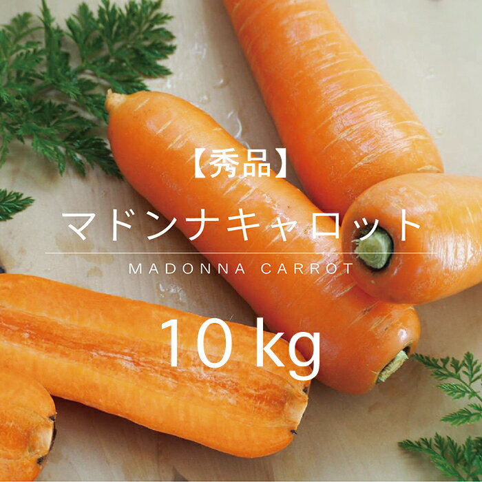 【秀品】 送料無料 人参 にんじん ニンジン マドンナキャロット 10kg 大小混合 40~50本前後 皮ごと食べ..