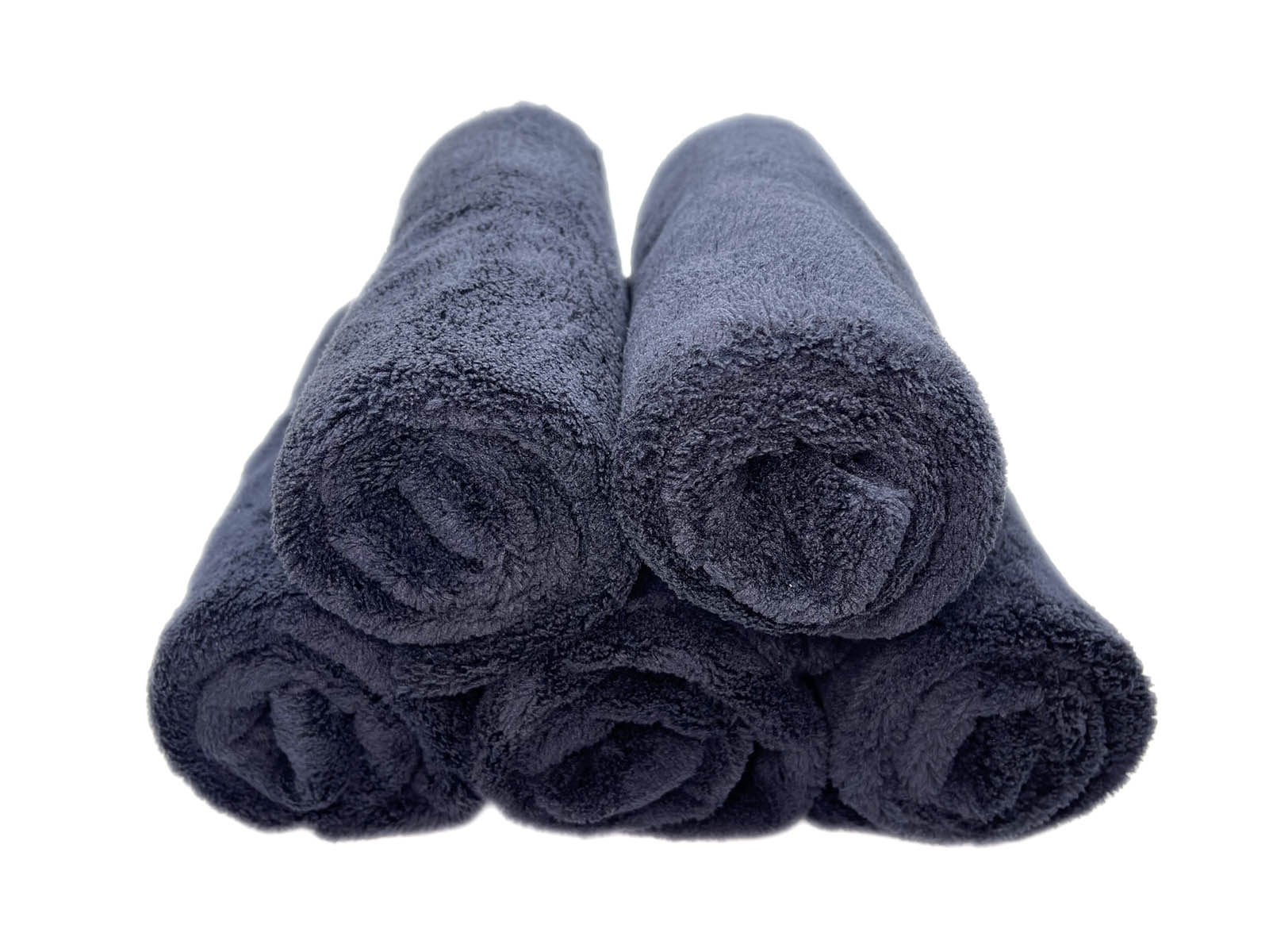 HAYABUSA MF TOWEL〔SUPER BLACK〕5pcs　コーティング拭き取り ワックス　マイクロファイバークロス　ロングファイバー エッジレス神風コレクション