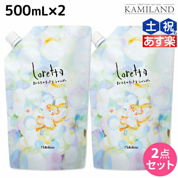 モルトベーネ ロレッタ まいにちのすっきりシャンプー 500mL×2個 セット 詰め替え /  美容室 サロン専売品 美容院 ヘアケア moltobene loretta おすすめ品 頭皮ケア シャンプー ノンシリコン シリコンフリー スキンケア ビュ