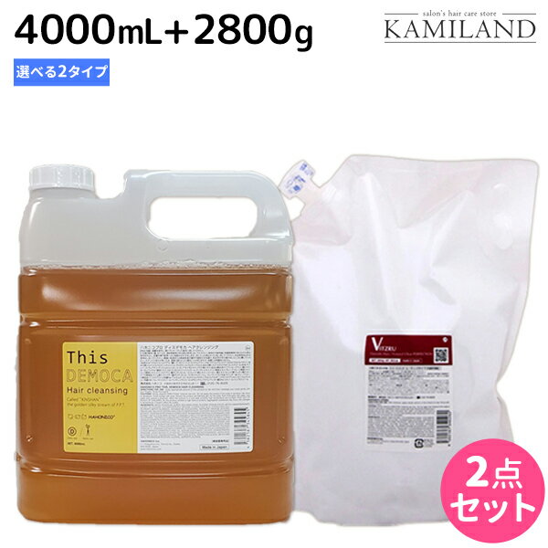 ★最大1,800円OFFクーポン配布★ハホニコ ディスデモカ 4000mL + トリートメント 2800g 《ビッツル・ラメイプロトメント》 選べるセット 詰め替え / 【送料無料】 美容室 サロン専売品 美容院 ヘアケア 詰め替え 業務用 4L 2.8kg ダメージヘア パサつき ゴ