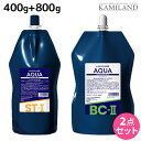 【ポイント3倍!24日20時から】リアル化学 ルシケア アクア ST 1剤 400g + BC 2液 800g セット / 医薬部外品 美容室 サロン専売品 美容院 ヘアケア ストレート くせ毛 矯正