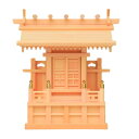 【現役神職監修】神棚 一社 ひのき 鹿屋野一社【宮型 宮形 お宮 祭壇 棚 祭祀 斎場 祭場 拠所 仏壇】【送料無料】