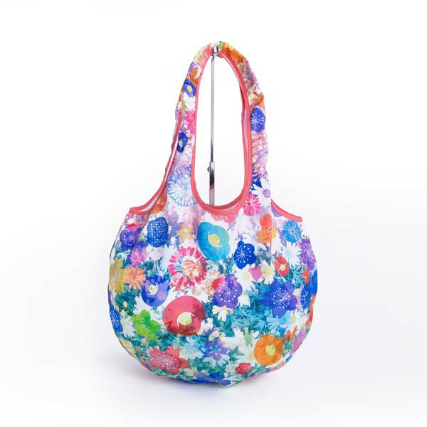 美研繊維 丸型エコバッグ AEC-002「七彩」あそ美心 メーカー直送品 ※他ブランド商品と併買不可※ 丸型 トートバッグ マイバッグ エコバッグ エコ かばん かわいい ファッション 雑貨 プレゼント ギフト 包装(代引不可)