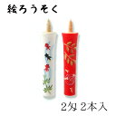 【GW特典クーポン最大1000円】中村ローソク nrs-0202-09 手描き絵ろうそく「金魚・めだか 2本入(2匁)」メーカー取寄品 京蝋燭 ロウソク ヌカ蝋...