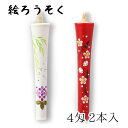 【GW特典クーポン最大1000円】中村ローソク nrs-k0402-ti-01 香り付き手描き絵ろうそく「うさぎ・めだか 2本入(4匁)」メーカー取寄品 京蝋燭...