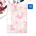 【GW限定100円引セール】かみもん 御朱印帳 もも色青海波 花 金 Mサイズ 大判 11×16cm ご朱印帳 御朱印帖 ご朱印帖 御集印帳 納経帳 蛇腹タイプ...