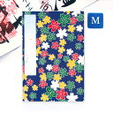 【祇園祭◆100円SALE】かみもん 御朱印帳 紺地に色とりどりの桜 Mサイズ 大判 11×16(cm) 花 カラフル ご朱印帳 御朱印帖 ご朱印帖 御集印帳 ...