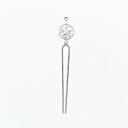 かざりや鐐 kzr-p-002-2 かんざし「花紋 撫子」925銀 メーカー取寄品 花 なでしこ ナデシコ 髪飾り 髪留め ファッション 銀細工 銀 おしゃれ ...