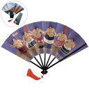 マツヨシ 7200-10 黒骨 飾り扇子「相撲・土俵入り(扇子立付き)」箱入り 扇子 約27cm メーカー取寄品 和小物 和装 雑貨 和雑貨 プレゼント ギフト...